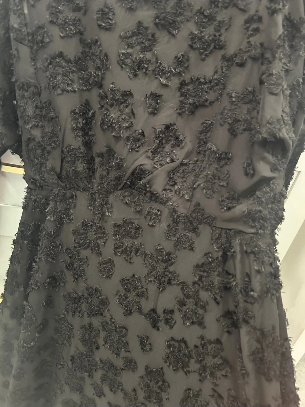 Maternity black Floral Long-Sleeve Dress size medium